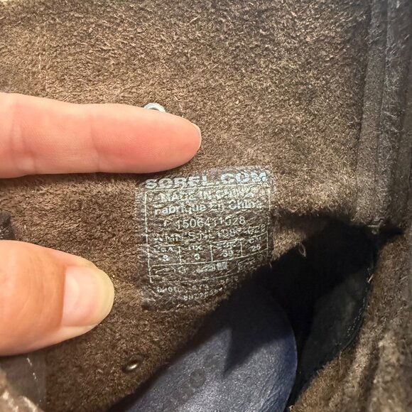 SOREL 'Joan Of Arctic II Wedge' Distressed Brown Leather Jace Up Boots US 8 - Picture 8 of 8